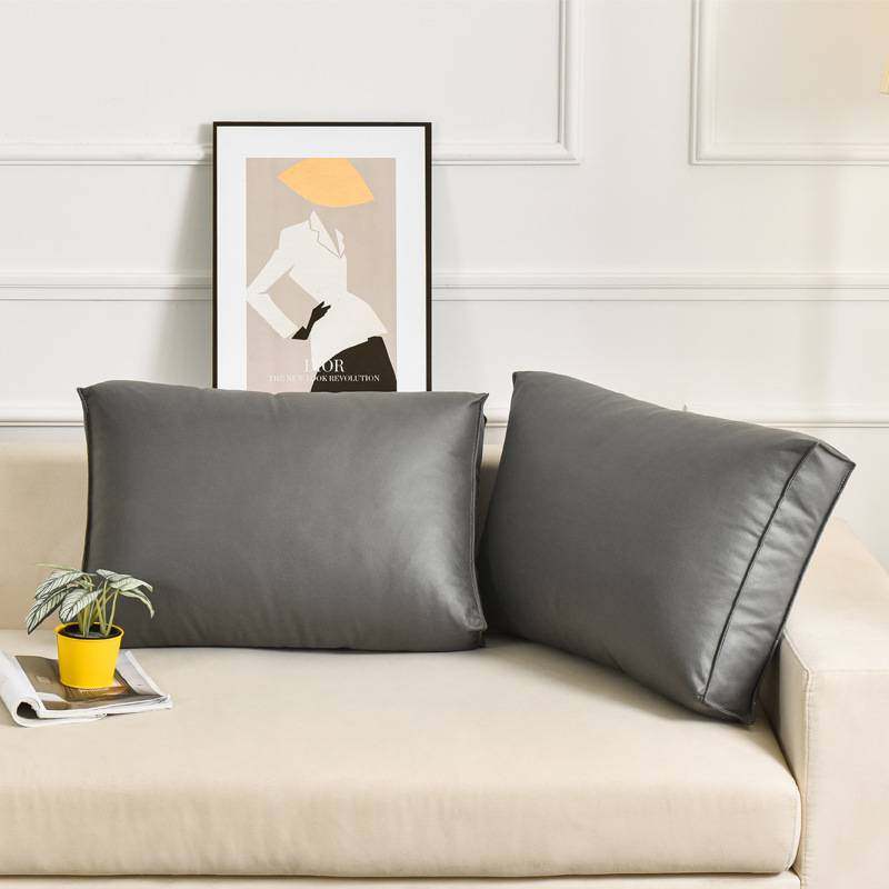 跨境科技布沙发靠垫床头靠背垫长方形靠枕抱枕客厅床上软包可拆洗