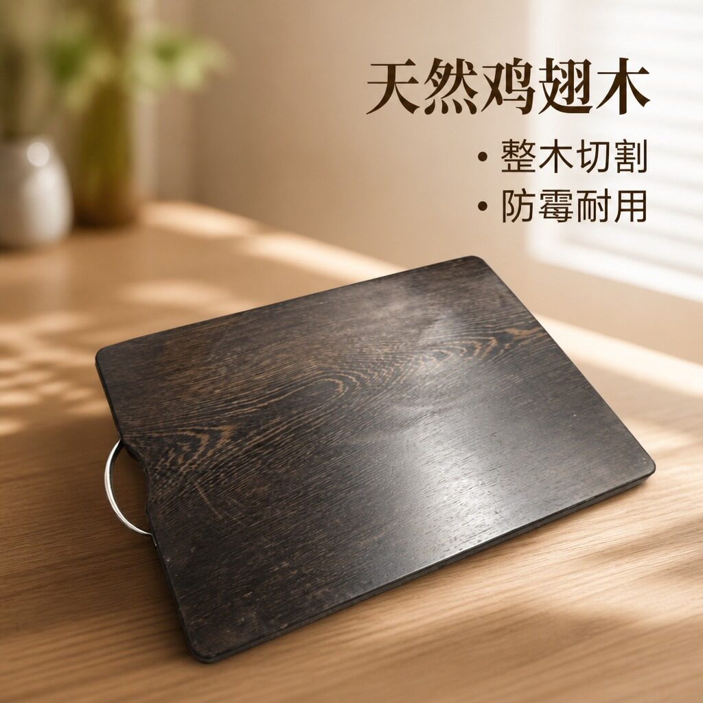 鸡翅木整木菜板防滑防霉加厚实耐用厨房家商用切肉菜砧板