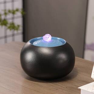 宠物饮水器流水摆件循环水客厅加湿器玄关茶桌生财水属性桌面布置