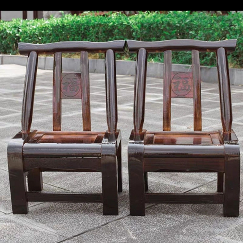 实木老式靠背椅子家用成人农家乐椅子餐桌椅子古典仿古中式鸡翅木
