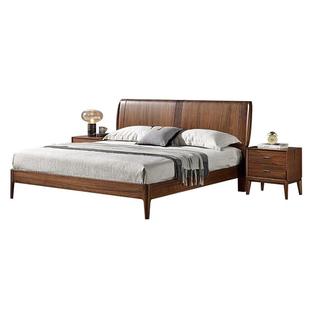 PK7J黑胡箱.桃木床8101 婚床储物气压高新中 Z18主米双人床卧意式