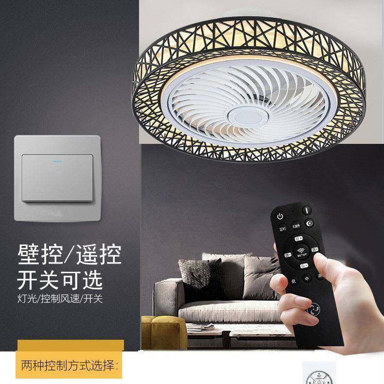 卧室风扇灯静音电吸顶灯约XM-206书房餐风厅简带扇灯一体遥控厂家