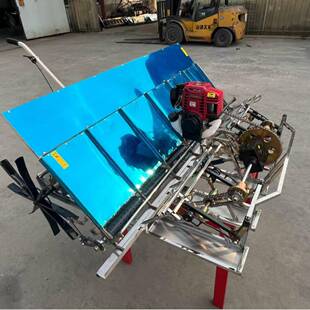 型稻水种植AMU机汽油牵乘坐新式6行秧机9寸育苗盘插插秧机