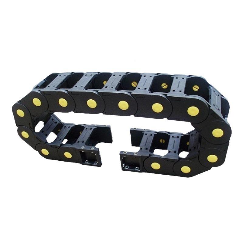 现货18*25封闭工程塑料拖链速静音尼全龙链拖链AXQ塑料高拖厂家