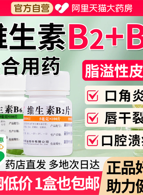 维生素b2和b6100片溢脂性皮炎口腔溃疡维生素b2正品官方旗舰EI