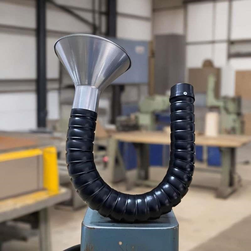 万向定位a竹节管吸烟罩喇叭口排烟吸气臂金属集气罩工业除尘吸尘