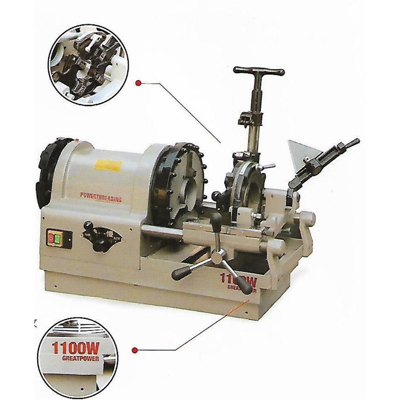 杭州宁达电动套丝机ZT-100AF 100mm4寸切管套丝机 滚槽机 2./3/4