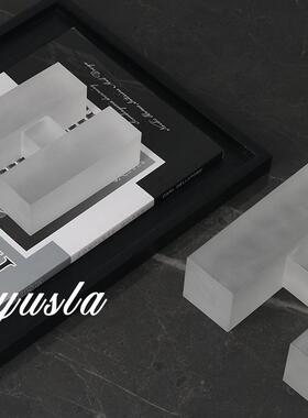 简约现代轻奢书意靠书创柜书档摆件家HDP软装饰品样板件书房电居