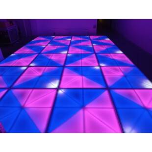 外字彩酒虹多样变色舞台LED地砖SQN灯户广场吧跳舞地板方米形感应