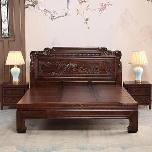 实木榫卯XZQ结构全1.8米床主卧15m双人床菠萝格木床中式仿古2米.