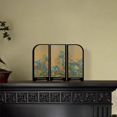 《廷乐师图》中式桌面小风摆件玄关小SN0596-2摆屏画新中古风卧室