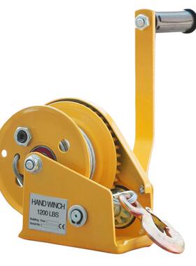 厂家境直供手动绞盘手手摇卷机120扬0CUM磅带自锁刹车摇跨绞车