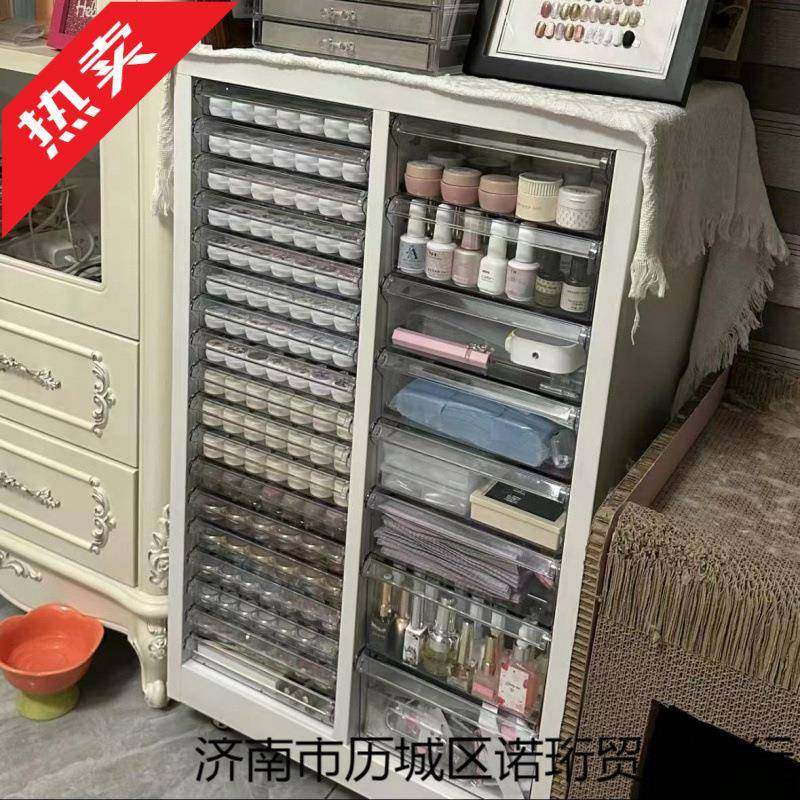 文屉具收纳柜抽式层a4文件柜钢笔铅多笔储物柜平底美甲收VYV纳柜
