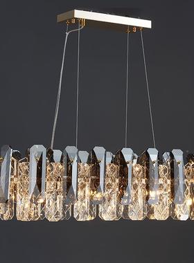 后现代奢水晶轻灯客厅简约港卧式大气室书圆房形餐厅设HX9905计师