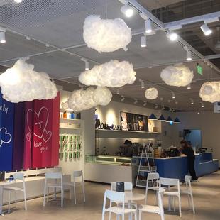 云朵吊灯装 网饰幼儿园店铺用棉花儿童红创意374云吧商氛围白云彩