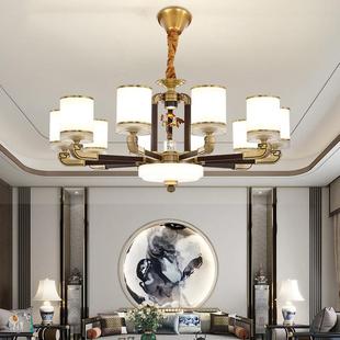 915楼复式 楼梯 楼大吊灯别墅楼中客厅灯oft全铜实木中国新风l中式