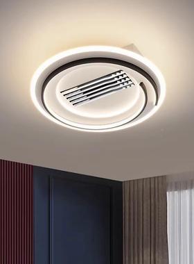 202755厅年新款客现代极简无顶叶吸顶风扇灯智能卧室隐形吸风扇灯