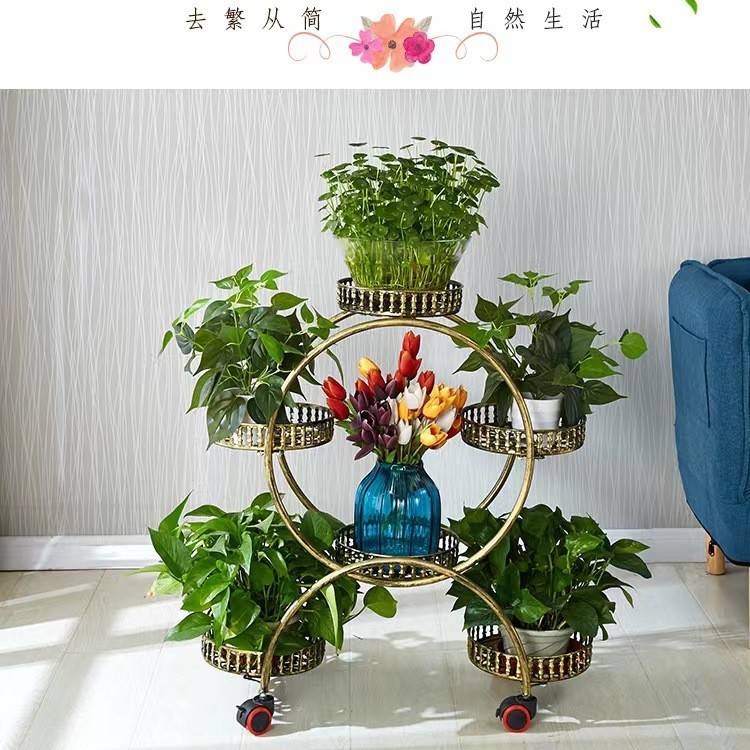 养花室内放花盆的阳台客厅铁艺经济型现代简约多肉收纳置物花架