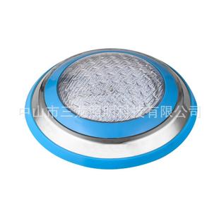 跨境ed1不锈钢泳池003池灯2V挂壁水池l灯IP68七彩遥控水底灯泳灯