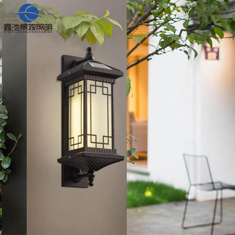 太阳能壁灯复古户外灯防水灯过道壁庭壁新品款式院别墅露台中式围