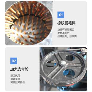 家禽脱毛机商用 全自动小型脱毛机电动家禽拔毛机鸡鸭鹅脱毛机