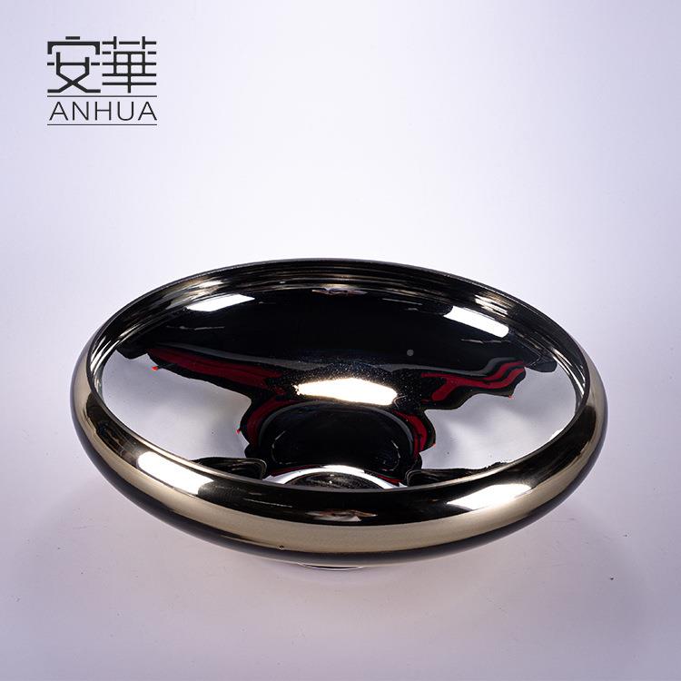 AB9063安术简华轻奢艺果盘现代约玻璃装意饰品创摆件高端精致工艺