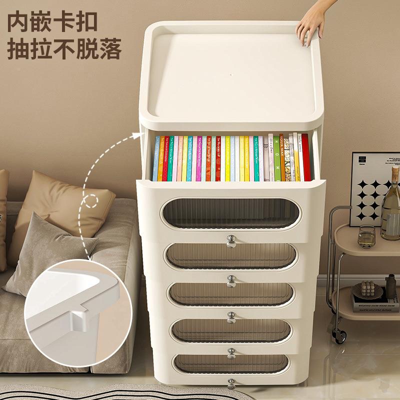 加厚抽式收纳柜家用客移动置物多层夹缝屉储物耐柜用PG55105厅卧