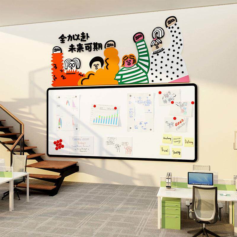 公告栏示公企业办公板室文化墙贴磁吸宣传HYtstewk通知司公示栏员