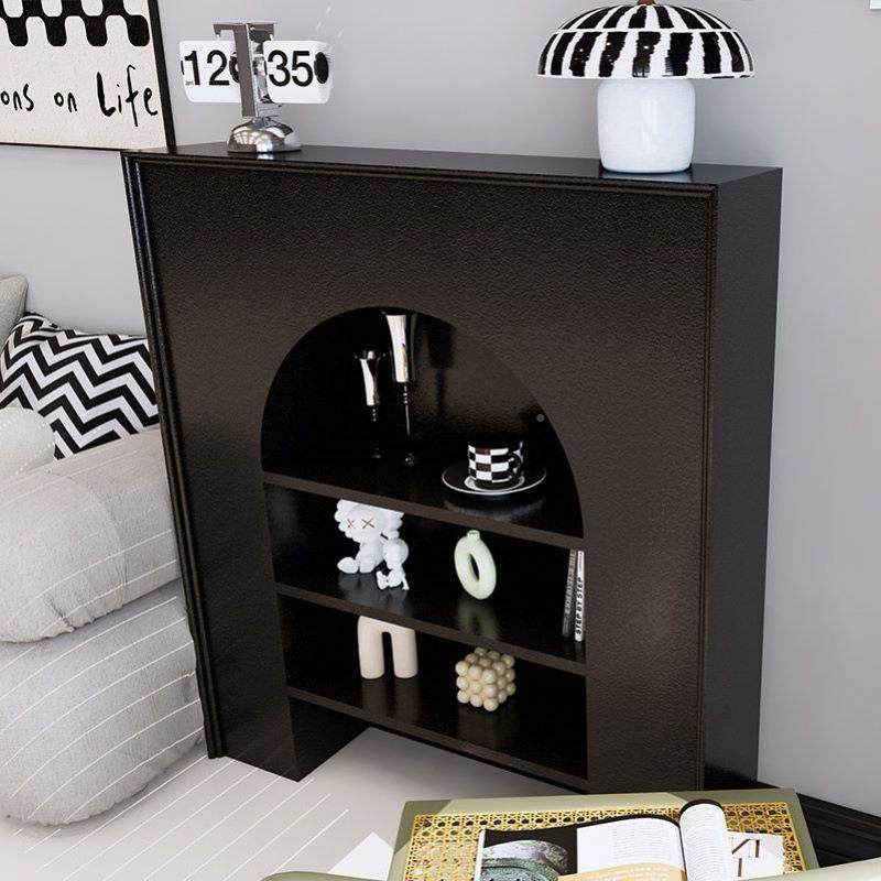 Zy法壁炉式装饰柜室柜内客厅黑色简约民643宿玄关摄白影置物架收