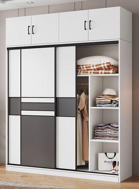 衣柜家卧室出木租衣房用儿RKV童推拉门质柜子小户型简用易大橱