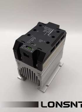 LG3A4825D蓝石LONSNTE三相固态继电器25A交流380VAC散热器一体SSR