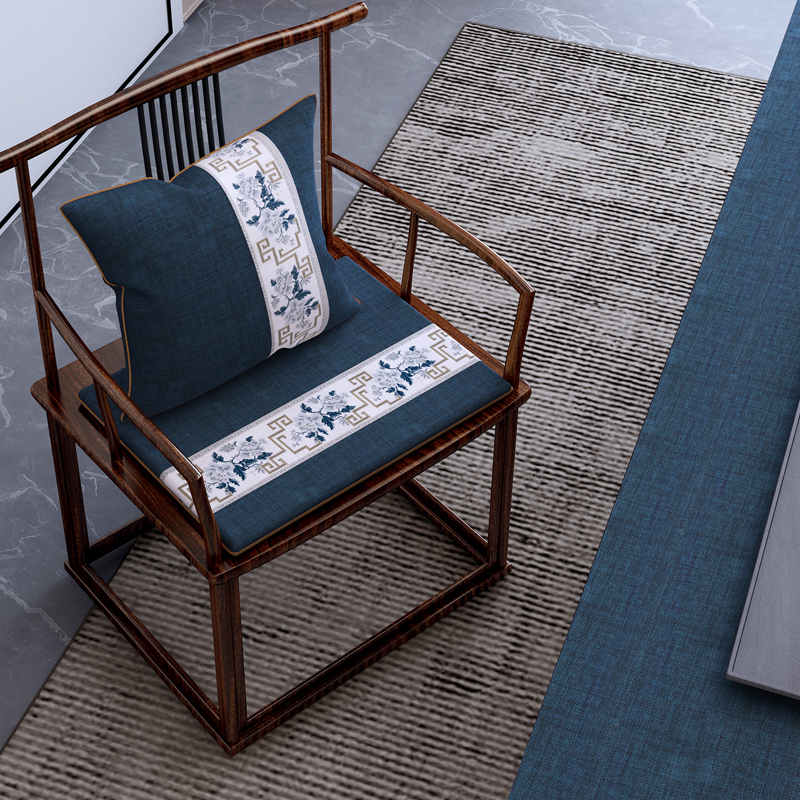 中式实木家具坐垫j海绵茶椅坐垫太师椅餐椅家用圈椅垫防滑红木椅