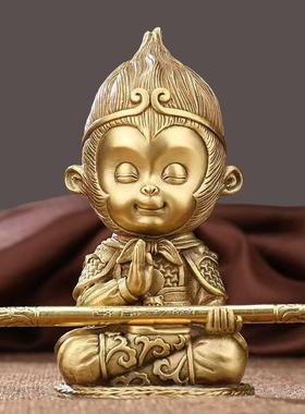 铜合金孙悟空摆件齐天大圣斗战胜佛中式汽车摆件车载静思悟空车饰