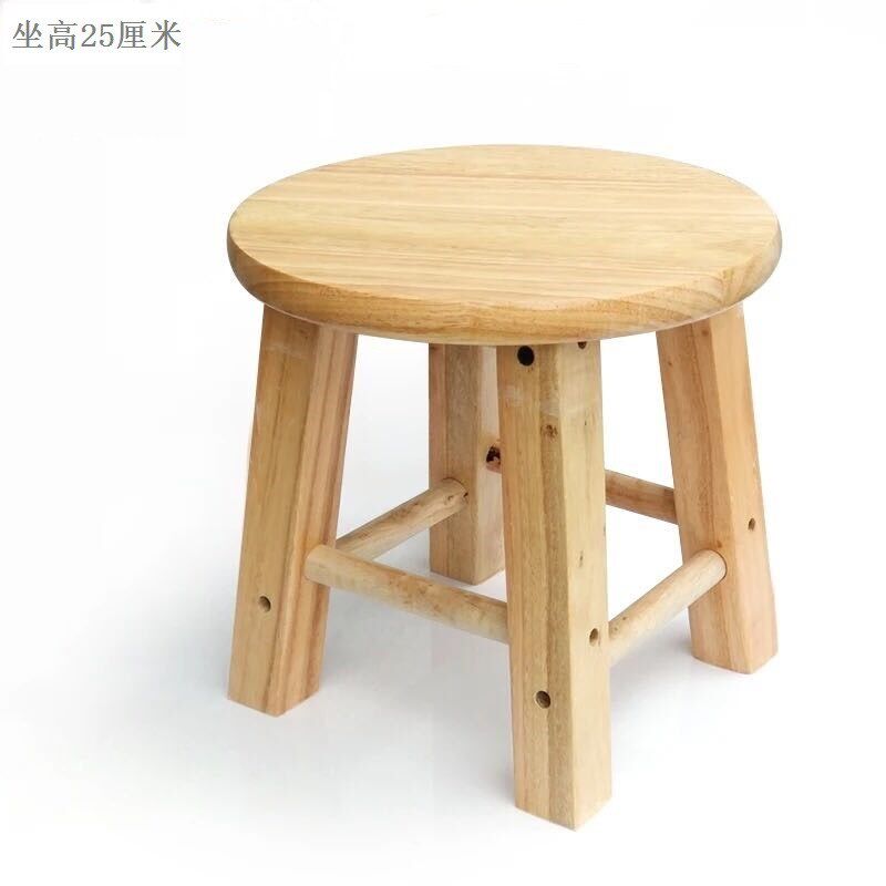 原木凳实木方凳子家用成人矮凳橡木小方凳木板凳椅子小木凳凉板椅