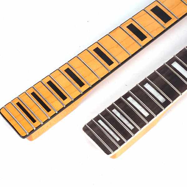 微黄吉他琴颈 背中线琴头加拿大枫木封闭式21品吉他琴颈现货