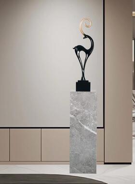 大理石底座桌底座大型地板雕塑码头酒店电视柜装饰展示