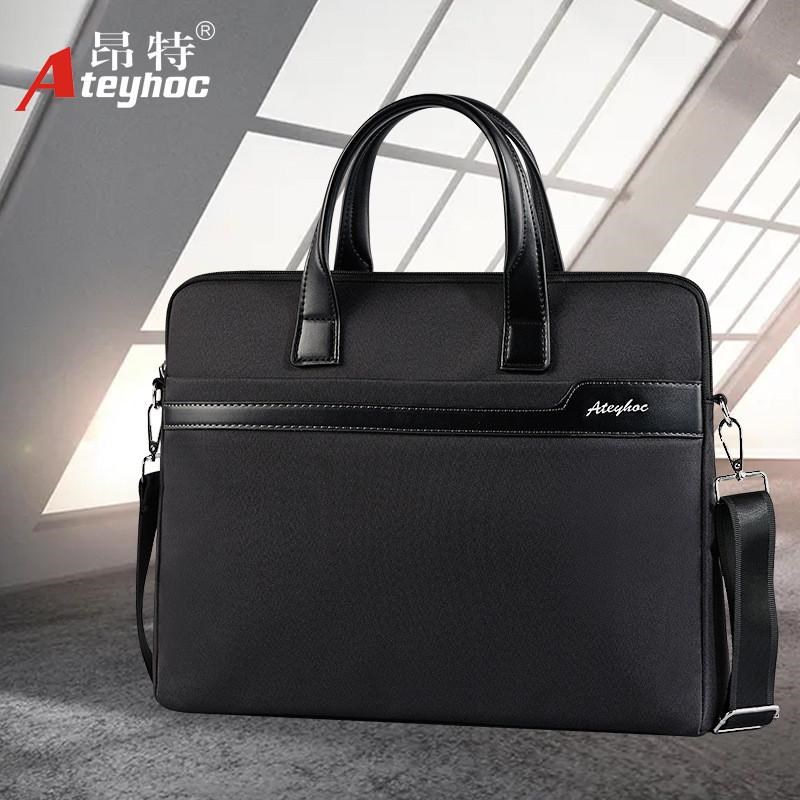 百利文昂特js-829文件袋帆布手提文H件包大容量多层公文包会议袋