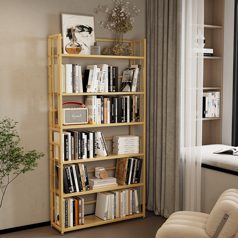 置物架多层收纳架货架家用书架落地展示架客厅钢架储物架子收纳架