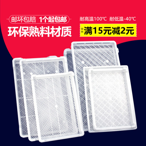单冻器冷冻盘晾晒盘塑料烘干盘浅筐长方形网筐S多肉托盘晒干货筛