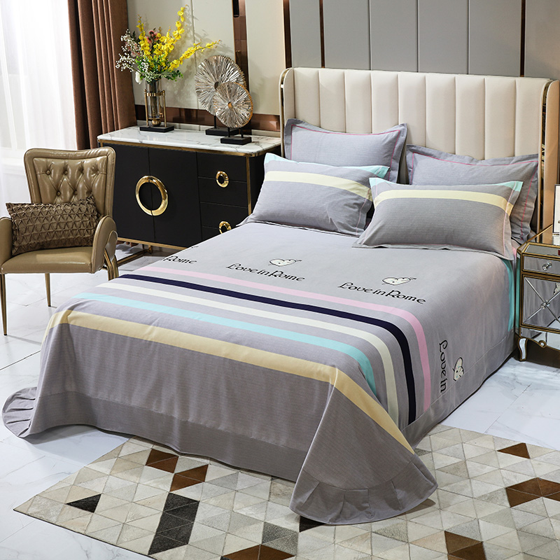 加厚全棉磨毛床单单件冬季保暖睡单1.2米1.5/1.8m单双人床被单