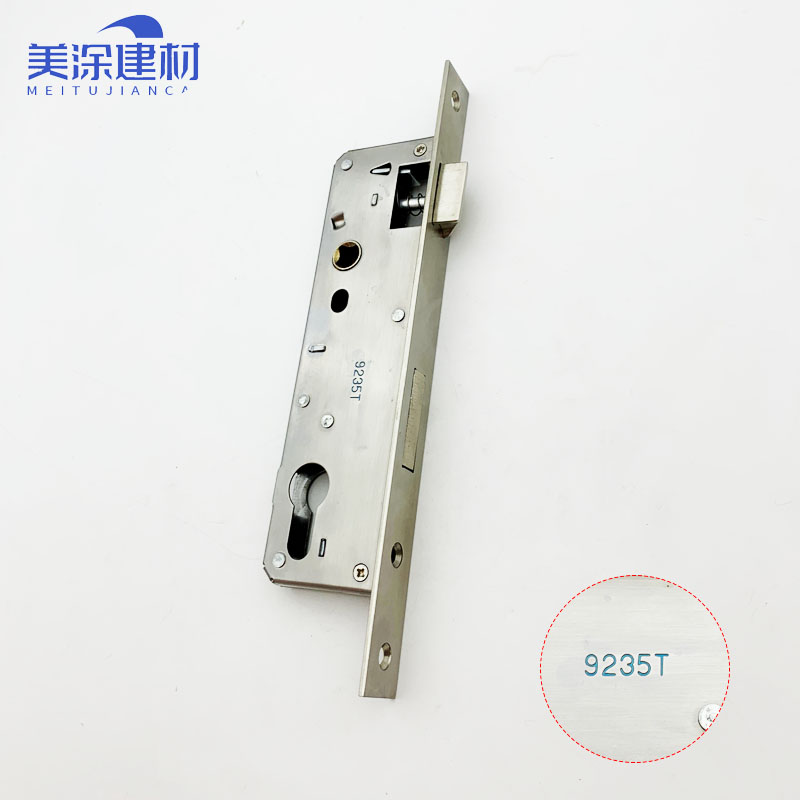 断桥铝合金平开门92孔29锁体锁芯门锁挂点多点安全9234不锈钢锁体