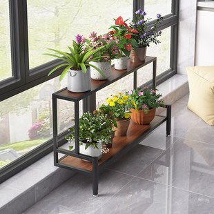加宽窗台花架多层窗台延伸架客厅花盆架阳台通道高低可调节置物架