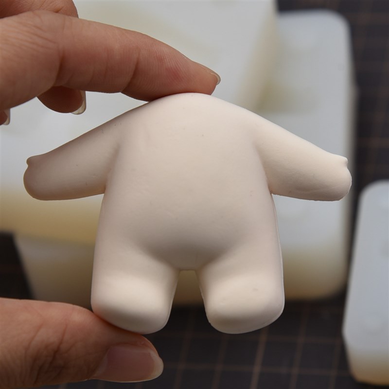 卡通diy棉花娃娃身体模具 超轻粘土硅胶黏土翻糖棉花素体身体模具