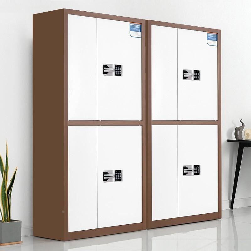 南京办公保密柜铁皮文件柜密码锁财务资料柜里面带抽屉层板可调整