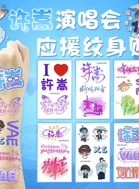 许嵩演唱会脸贴应援物料发饰手环