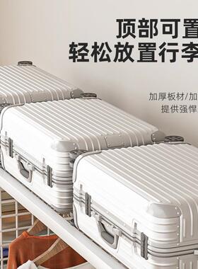 货架简衣放柜组装易结实耐RJW用简约卧室衣家用防尘帘开式帽间储