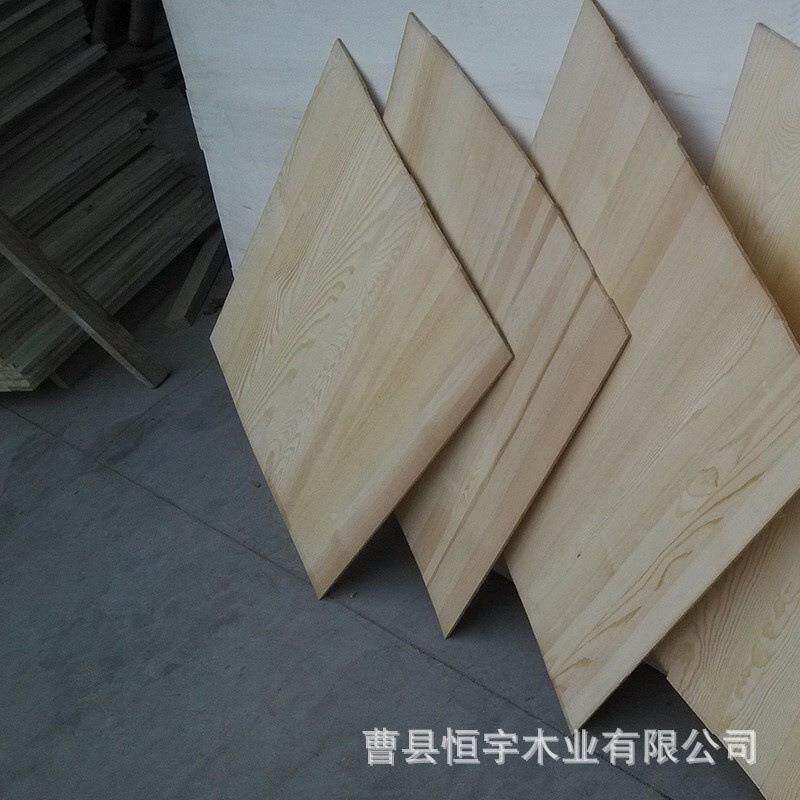 樟子直拼板松木拼WFC工松艺品板厨房层木板家居装修板板建筑木材