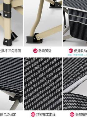 简易折叠办床29438公室午家用阳台户外睡息休闲午休休折叠床单人