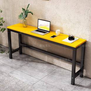 可简002易长方形靠长桌子墙工作台家用书桌室长卧定条桌阳台窄电