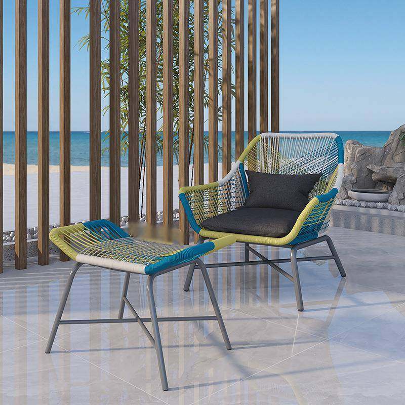 三件单套外露台人组休闲藤椅庭院阳台桌椅小茶几户合沙沙发椅高发